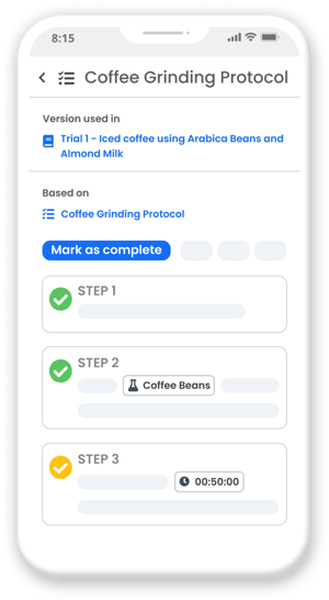 Labstep Coffee Grinding protocol